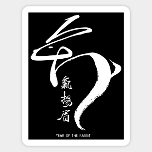 Chinese New Year, Year of the Rabbit 2023, No. 6: Gung Hay Fat Choy on a Dark Background Magnet